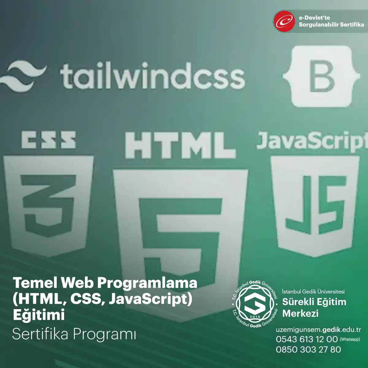 Temel Web Programlama (HTML, CSS, JavaScript) Eğitimi Sertifika Programı
